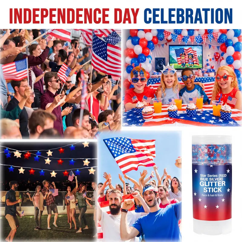 4th of July USA Glitter Stick