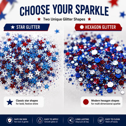 4th of July USA Glitter Stick